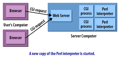 8) A new copy of the Perl interpreter is started.